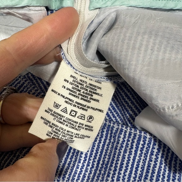 Anthropologie Cartonnier Charlie Trouser Seersucker Cropped Pants Women’s 14 - Picture 7 of 7